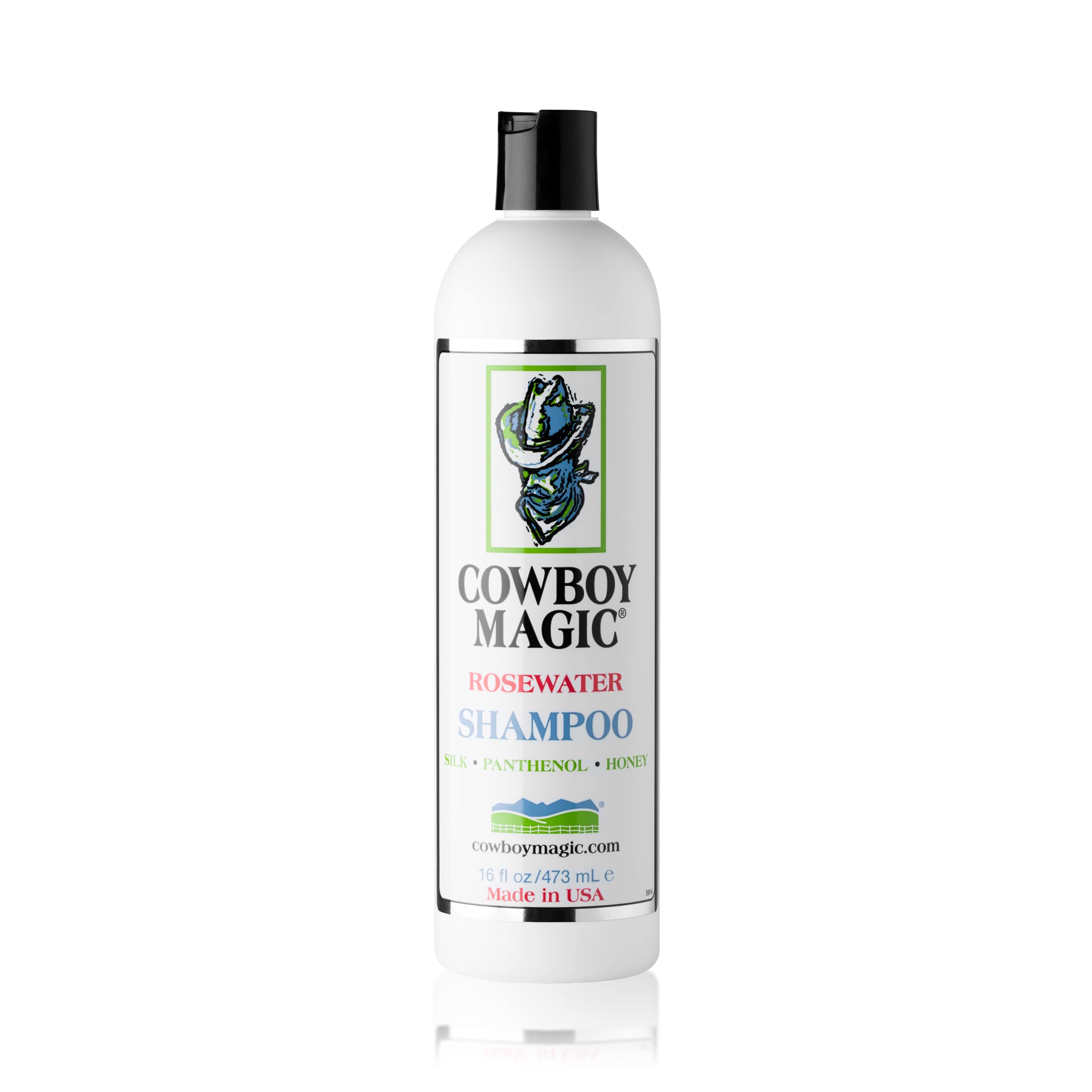 Cowboy Magic Conditioner bottle close-up demonstrates moisture restoration and softness.