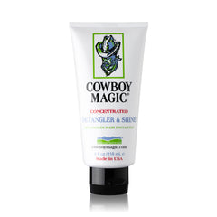 Cowboy Magic Detangler & Shine bottle pouring for detangling and conditioning
