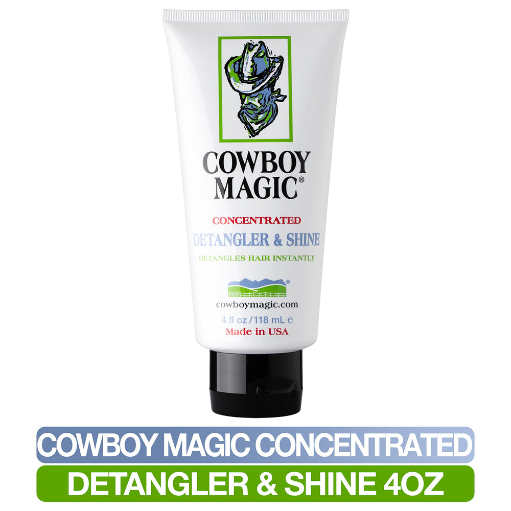 Cowboy Magic Detangler & Shine close-up showing silky, moisturized hair
