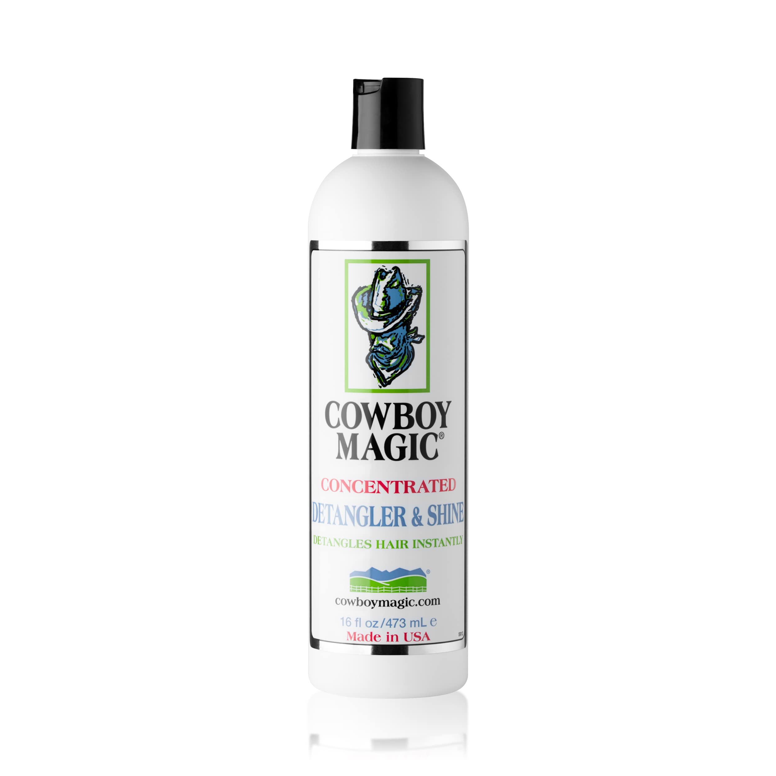 Cowboy Magic Detangler and Shine applied to a dog coat for smooth brushing.