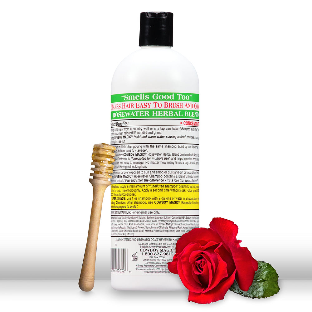 Cowboy Magic Shampoo lather close-up shows rich suds for gentle cleansing.