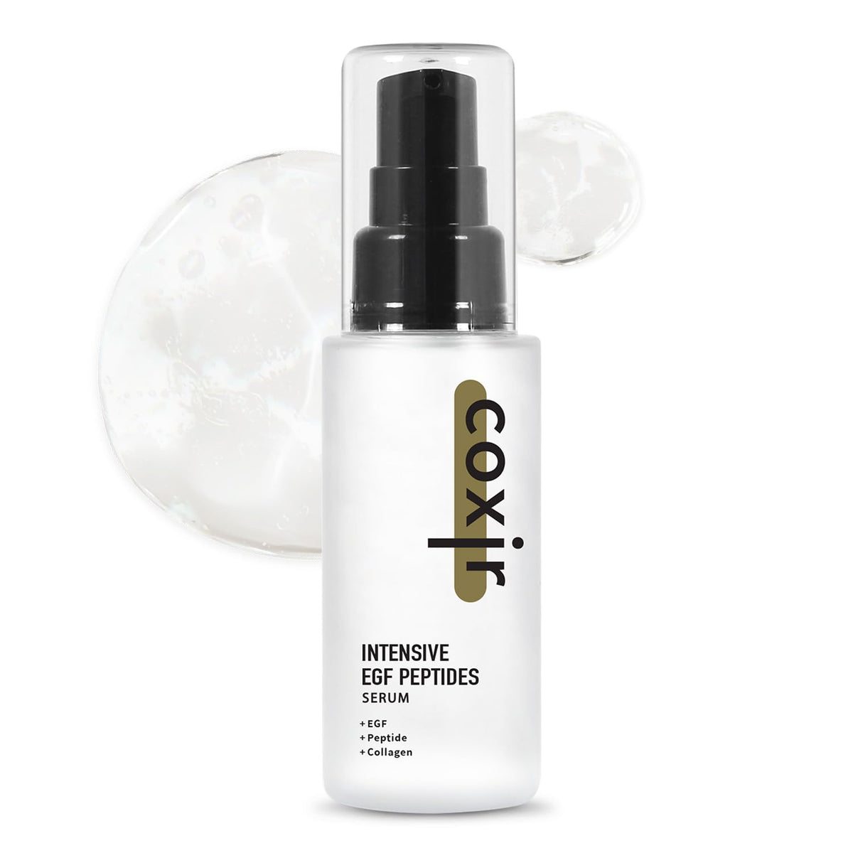coxir INTENSIVE EGF PEPTIDES SERUM bottle-front for firmer, hydrated skin.