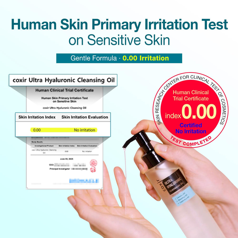 Coxir Ultra Hyaluronic Cleanser packaging signals vegan formula and gentle daily cleansing.