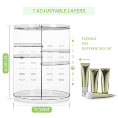 COYAHO clear acrylic makeup shelf keeps your vanity elegant and easy to clean.