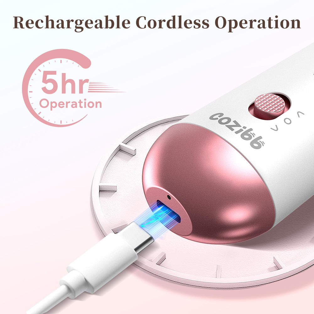 CoziBB rechargeable battery indicator highlights long cordless use