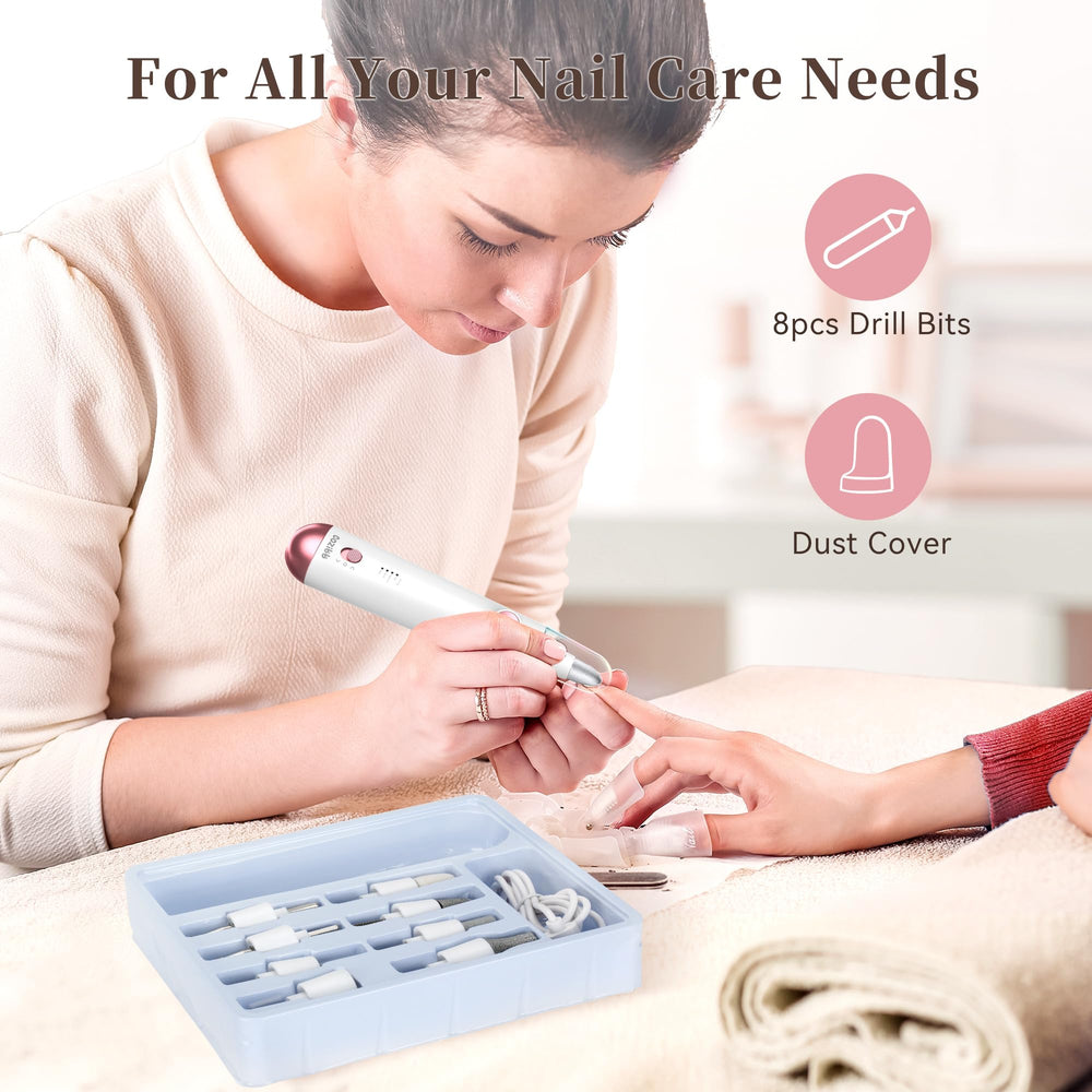 CoziBB varied bits kit shows multiple attachments for callus and cuticle care