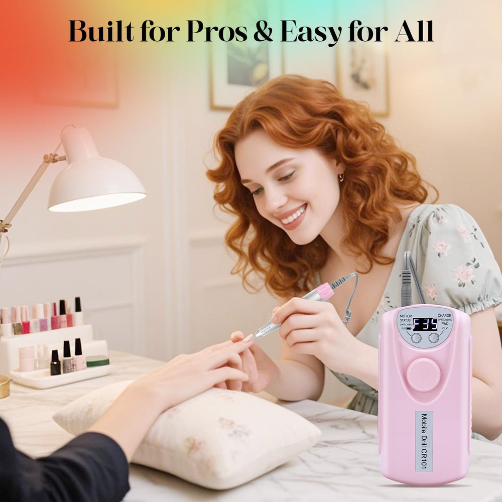 COYZU cordless design with long runtime for travel manicures