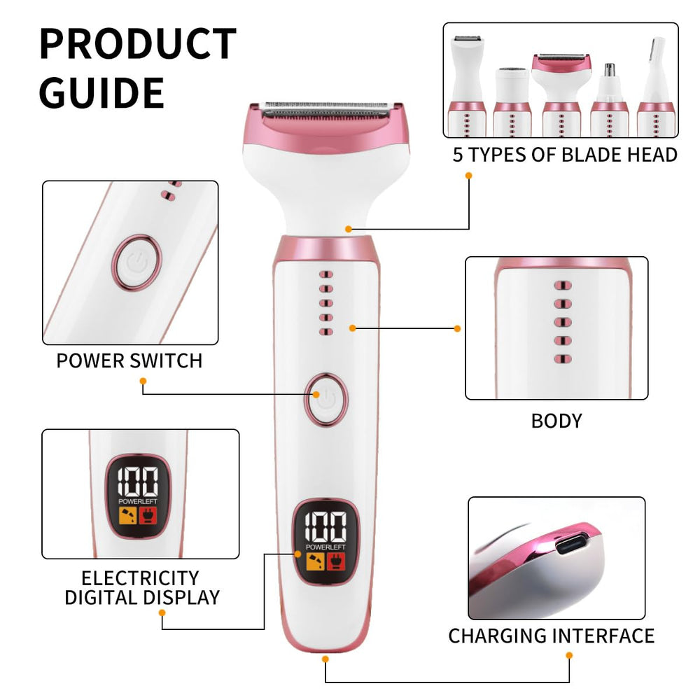Cqxfsgr 5-in-1 electric shaver eyebrow trimmer for defined brows.