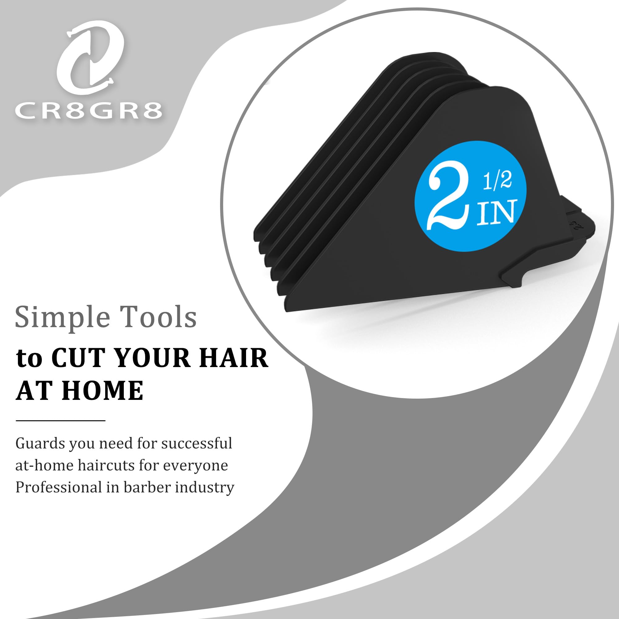CR8GR8 clipper guard secure-fit locks in place during use