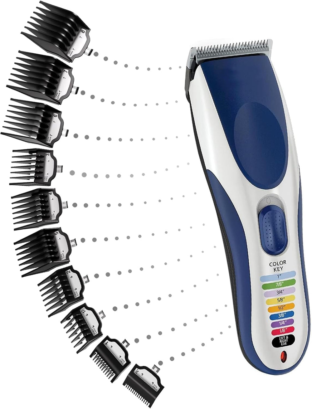 CR8GR8 Wahl guards 10pc set length guide 1-4-inch for versatile textures.