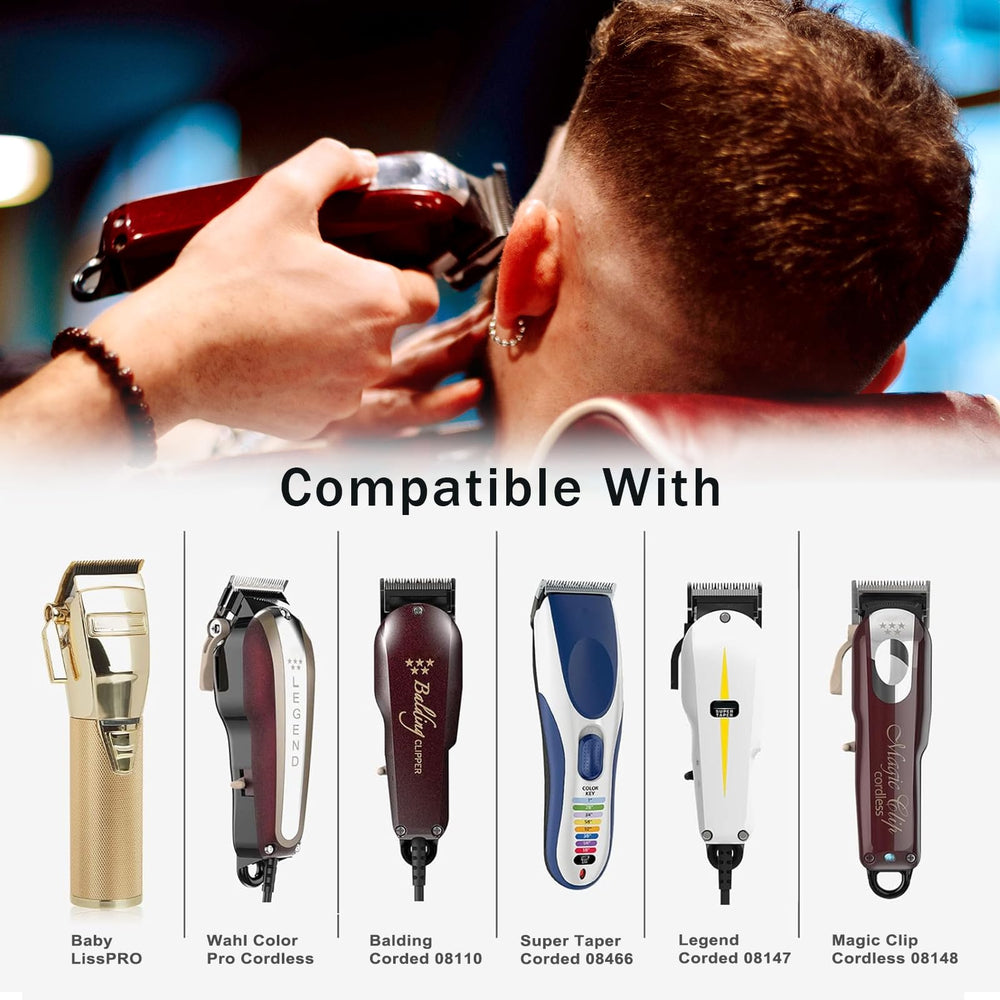CR8GR8 Wahl guards 10pc set snap-on fit for fast, secure attachment during trimming.