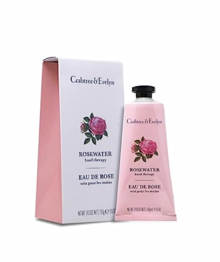 Crabtree & Evelyn Crema de Manos Rosewater, textura suave y absorción rápida.