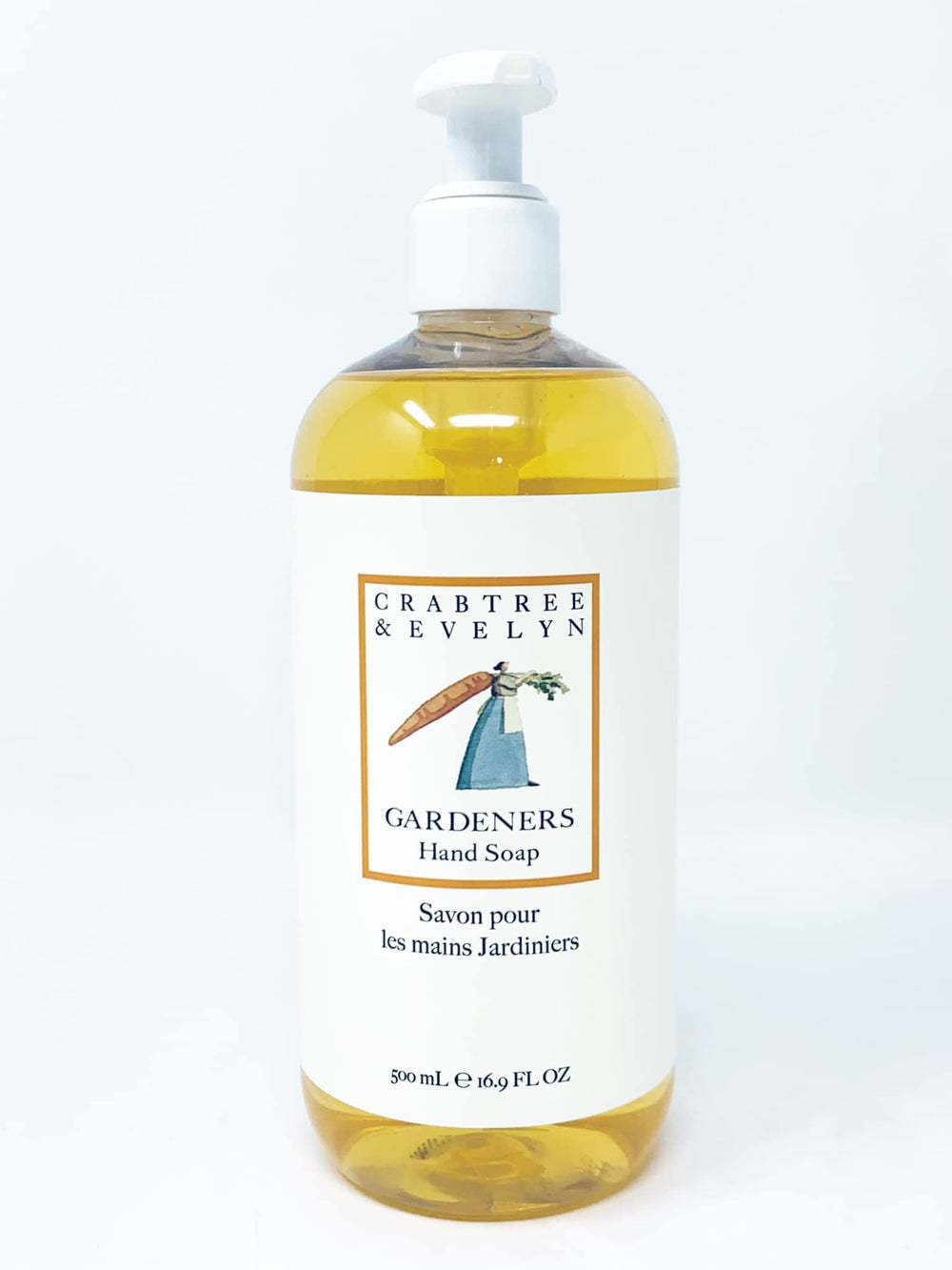 Crabtree & Evelyn Gardeners Hand Soap bottle 16oz for everyday cleansing.