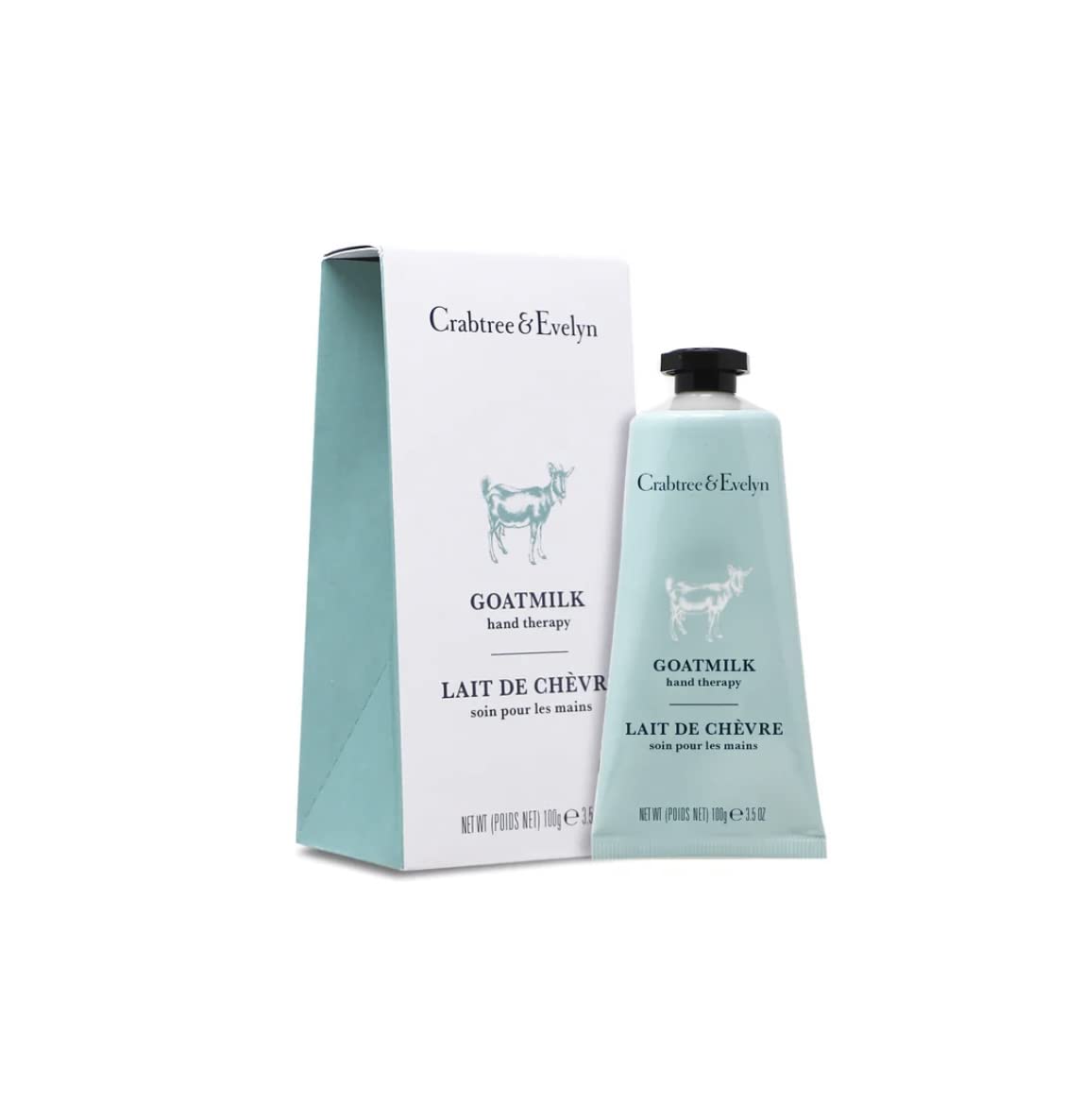 Crabtree & Evelyn Goat Milk Hand Therapy Cream tube for dry skin relief and nourishment