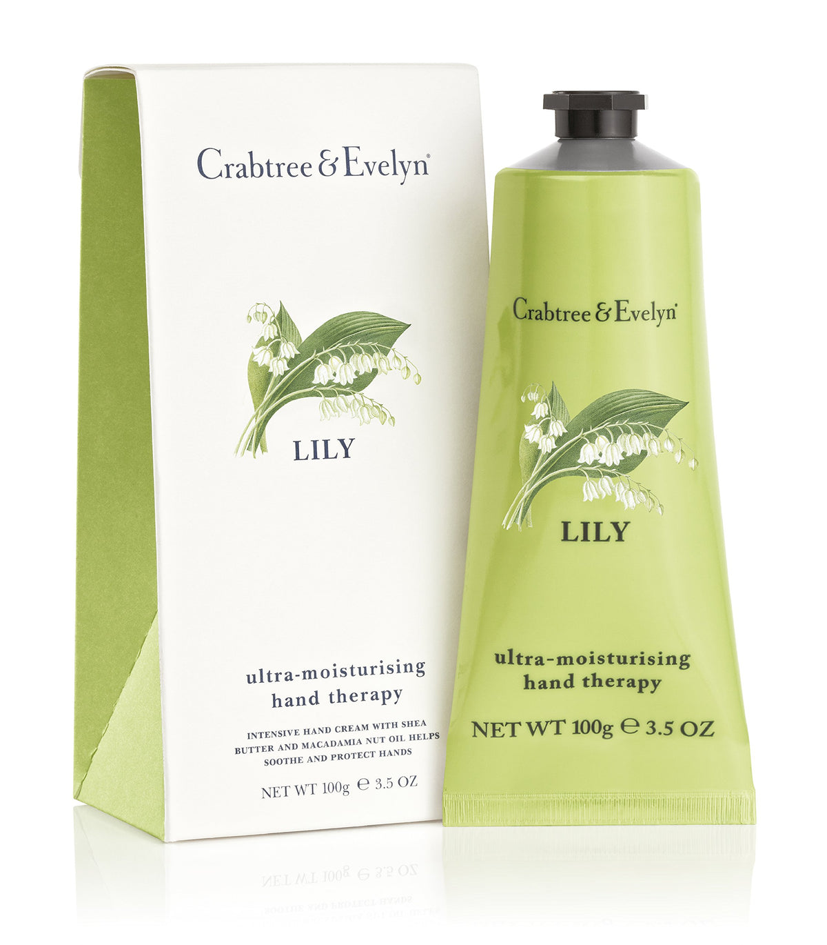 Crabtree & Evelyn Lily Hand Therapy bottle delivering rich hydration for daily use