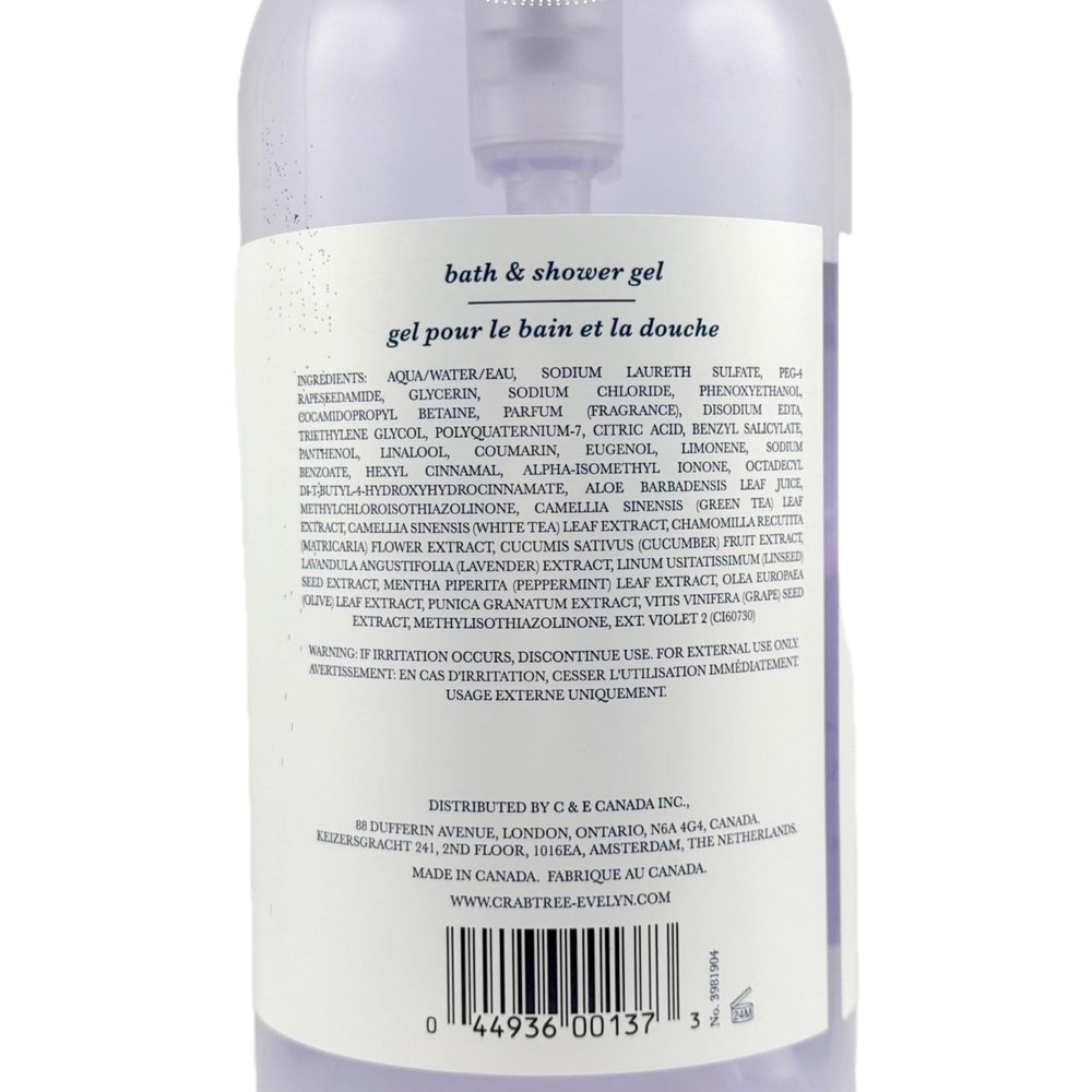 Crabtree & Evelyn Nantucket Briar bottle design enhances upscale bathroom decor.