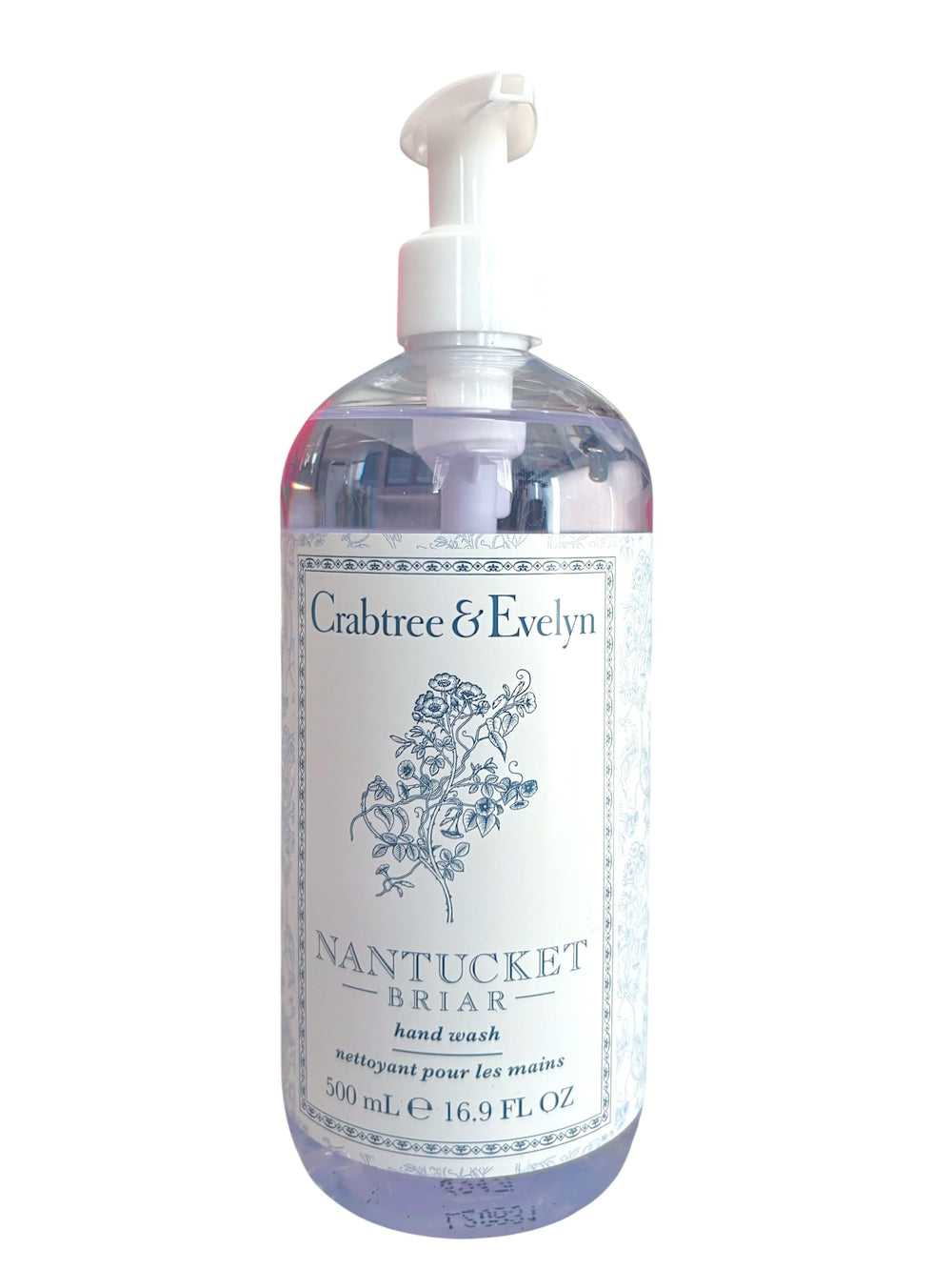 Crabtree & Evelyn Nantucket Briar hand wash ingredients highlight coconut oil and aloe for softness
