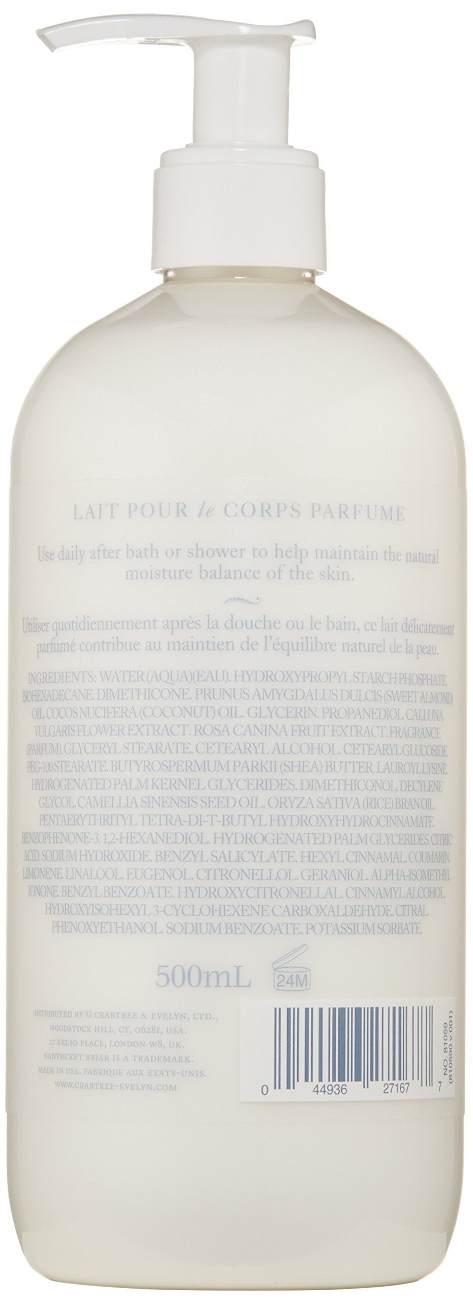 Crabtree & Evelyn Nantucket Briar lotion texture close-up for skin conditioning.