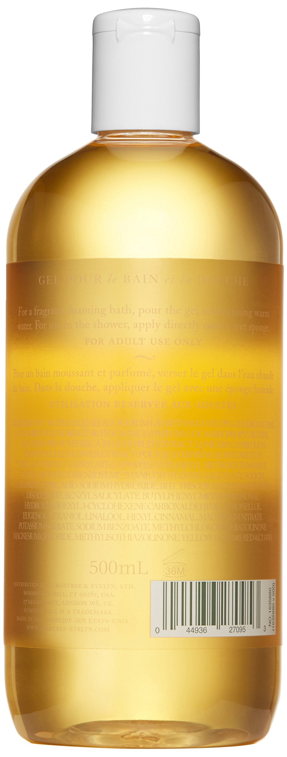 Crabtree & Evelyn Summer Hill bath gel produces luxurious bubbles for bath time.
