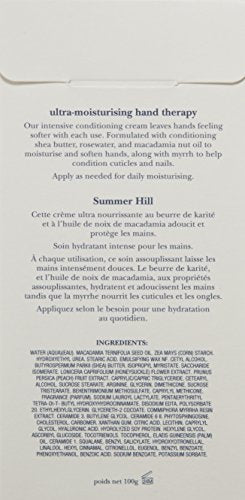 Crabtree & Evelyn Summer Hill hand cream swatch shows creamy texture.