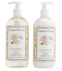 Crabtree & Evelyn Summer Hill hand lotion bottle, delivering lasting moisture and soft skin.