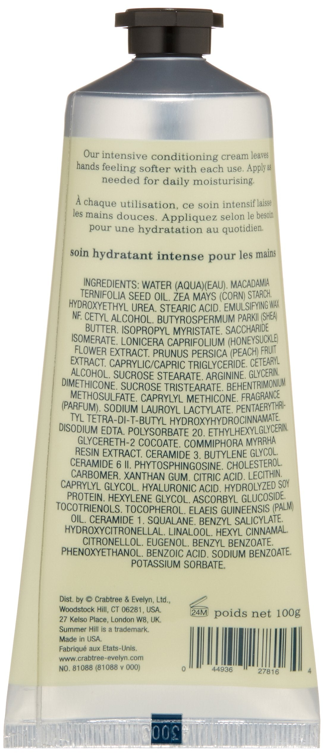 Crabtree & Evelyn Summer Hill hand therapy macadamia oil glow.