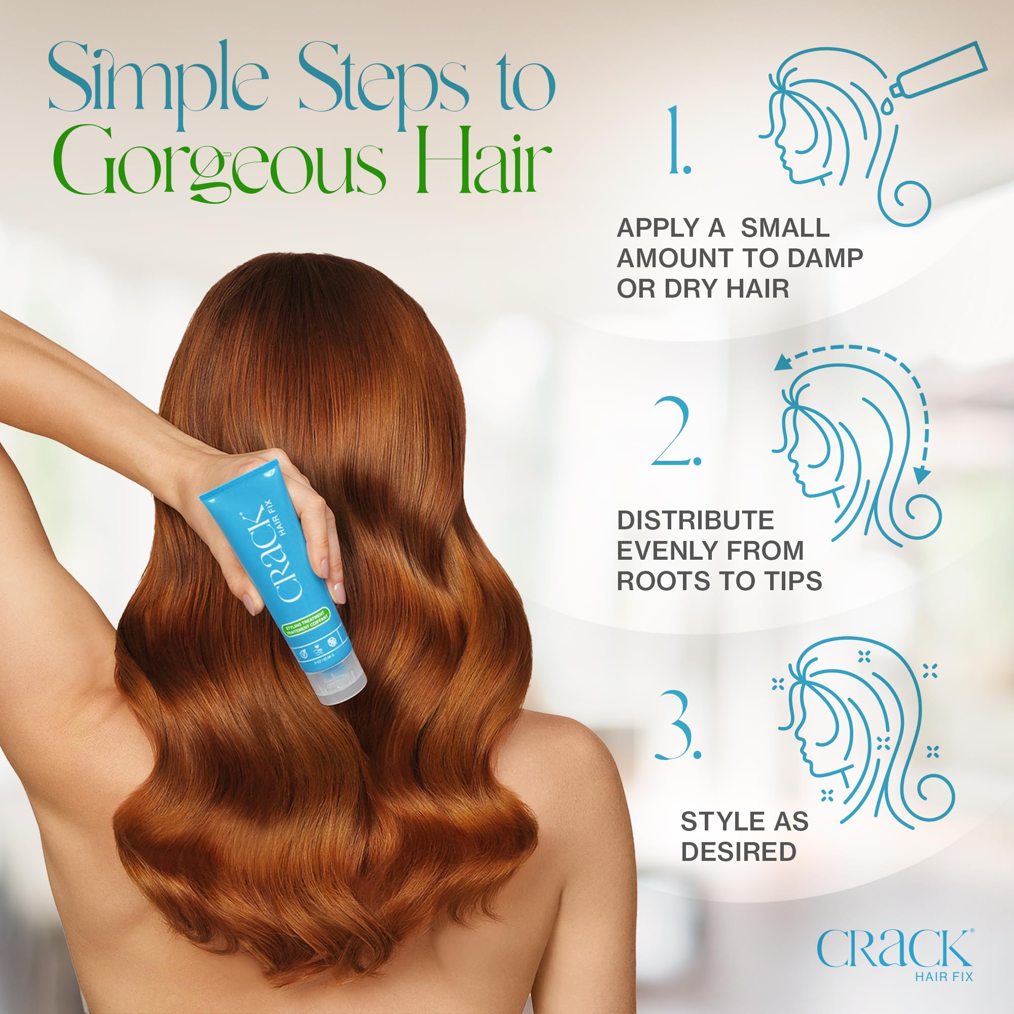 Crack Hair Fix styling cream anti-frizz – humidity defense for lasting smoothness.