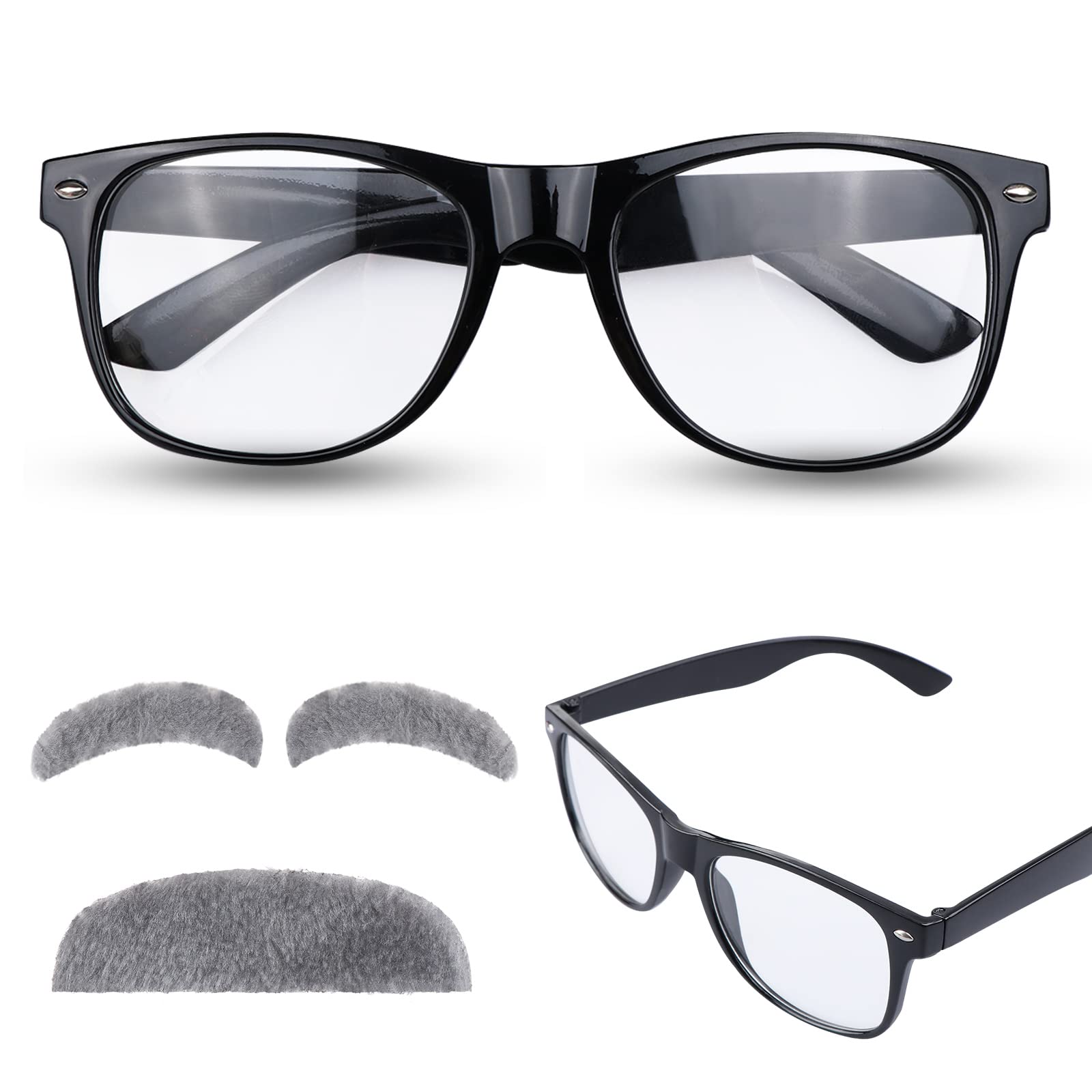 Craftshou grey moustache enhances character depth for vintage elder looks.
