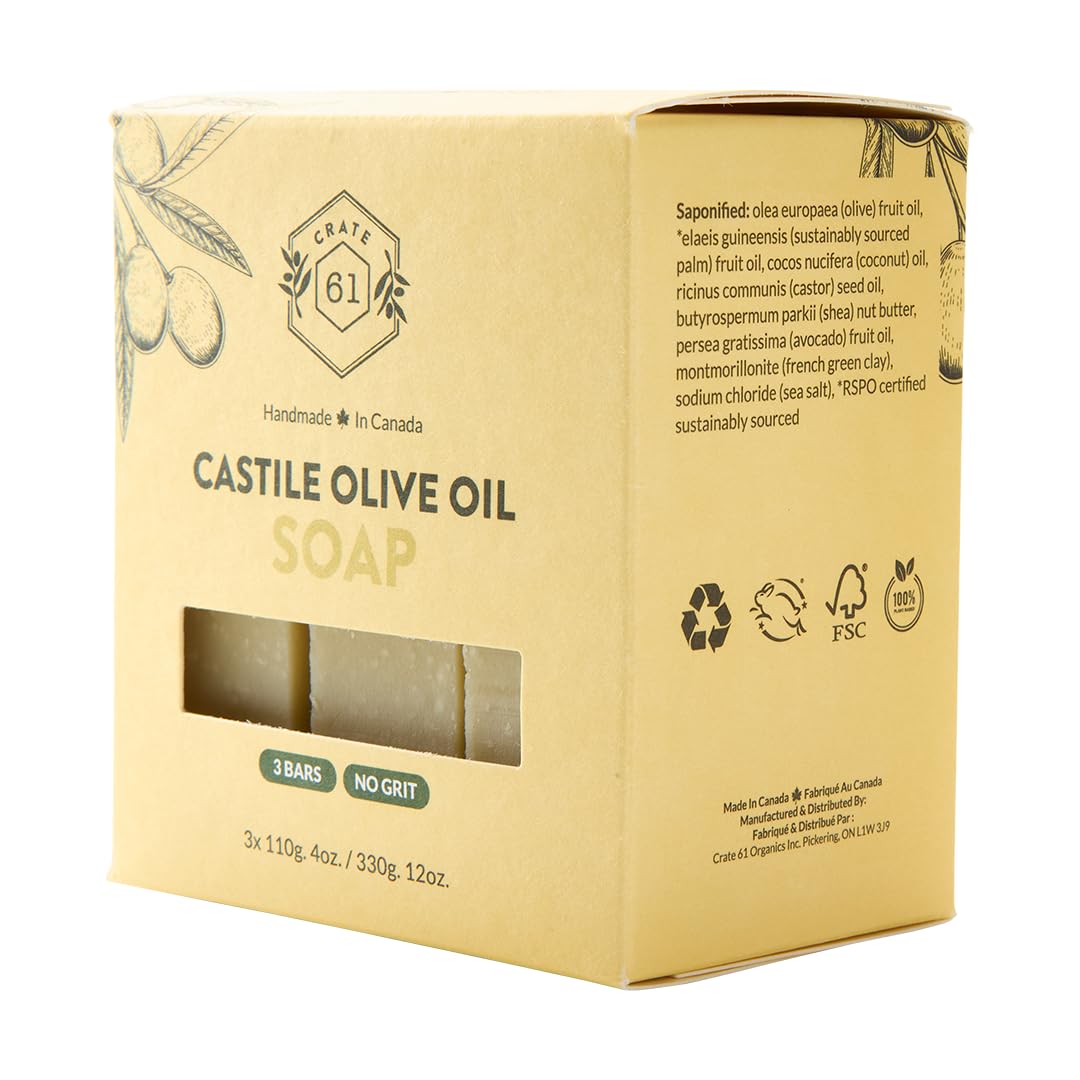 Crate 61 Organics unscented castile soap pack gift-ready presentation
