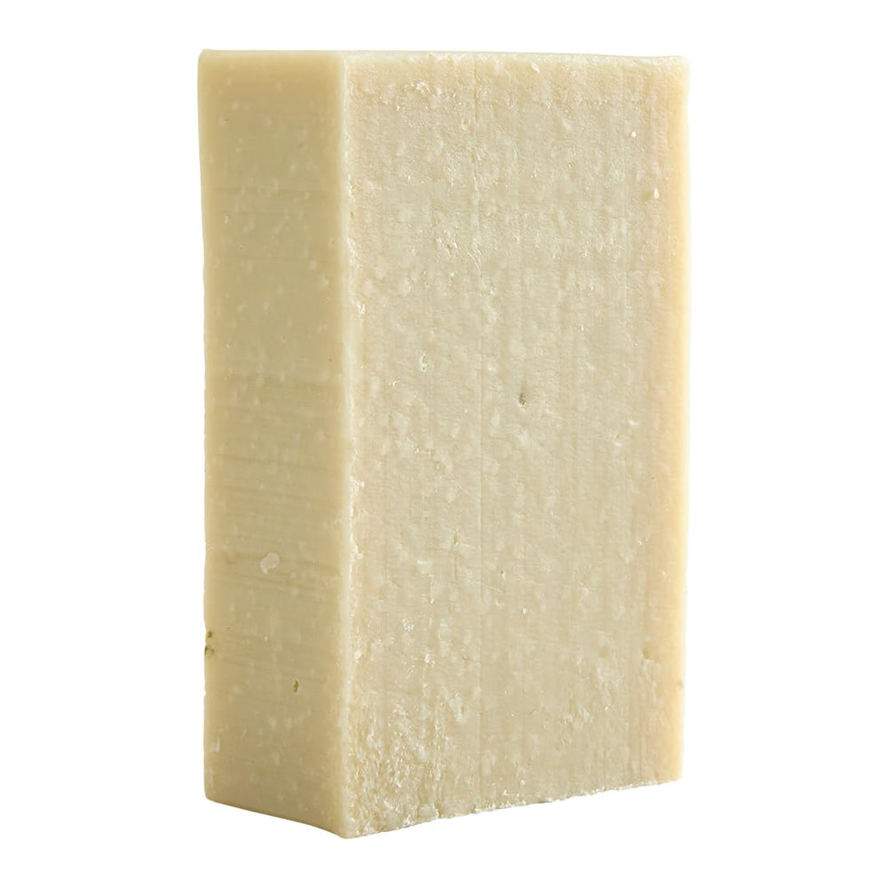 Crate 61 Organics unscented castile soap texture close-up suggests creamy lather