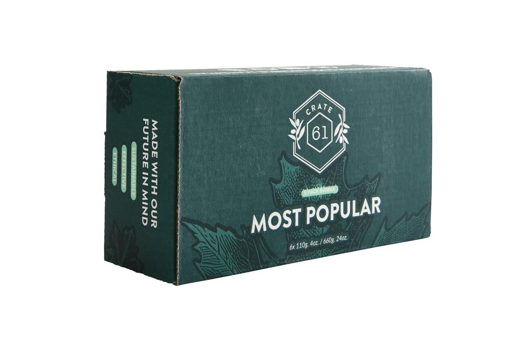 Crate 61 Organics essential oils bottle—aromatherapy-inspired fragrance for an uplifting shower