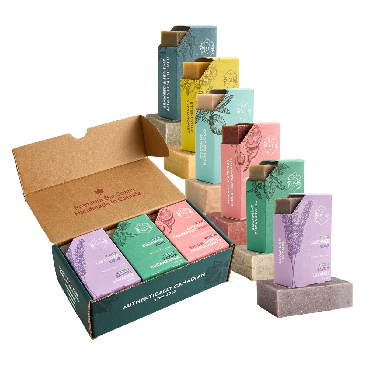 Crate 61 Organics handmade soap bar with olive oil—gentle cleansing and moisturization