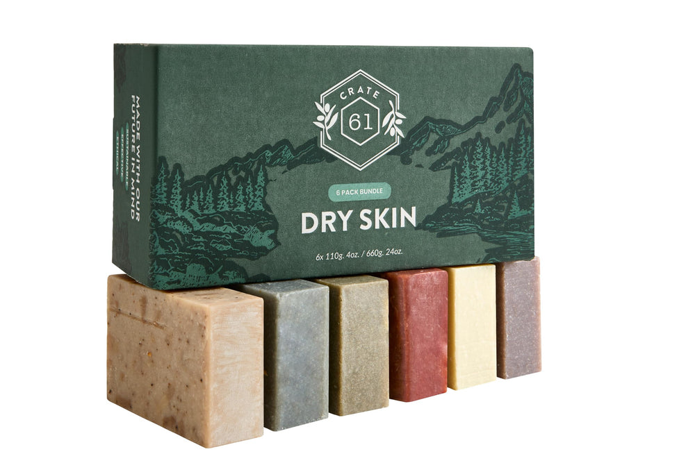 Crate 61 Organics soap infused with essential oils and natural fragrance.