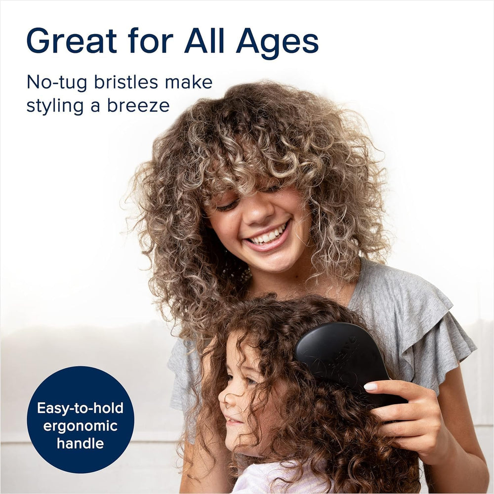Crave Naturals Biggie Glide Thru brush soft bristles soothe the scalp and support circulation.