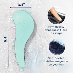 Crave Naturals Biggie Glide Thru brush with flexible bristles for gentler detangling.