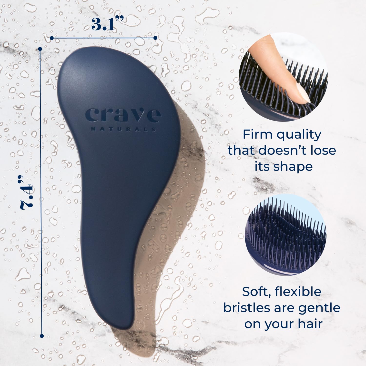 Crave Naturals Glide Thru Brush curly-hair focus enhances curl definition