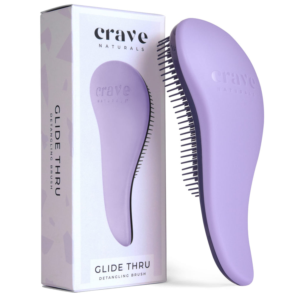 Crave Naturals Glide Thru brush front view for gentle detangling across hair types