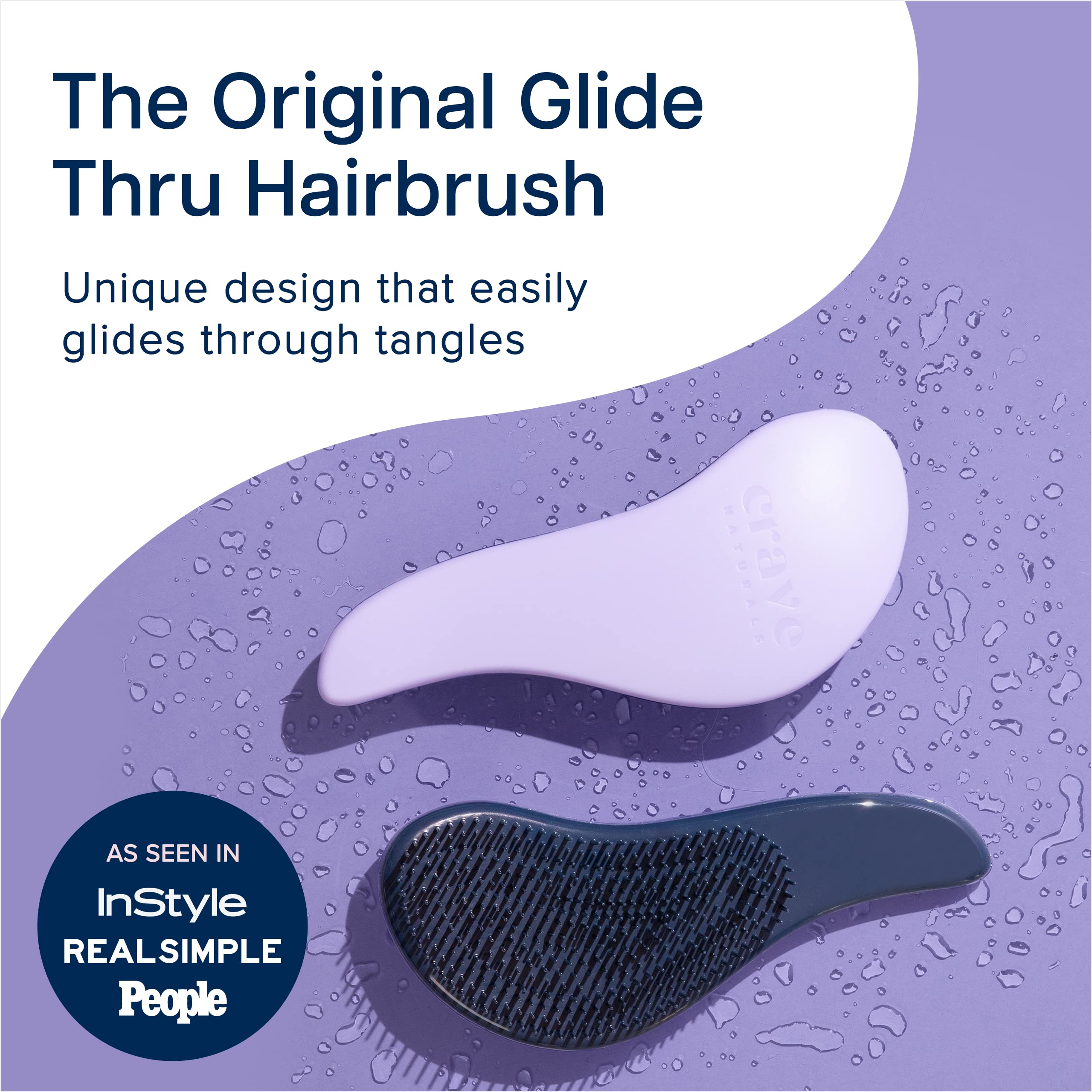 Crave Naturals Glide Thru side view compact detangler for travel