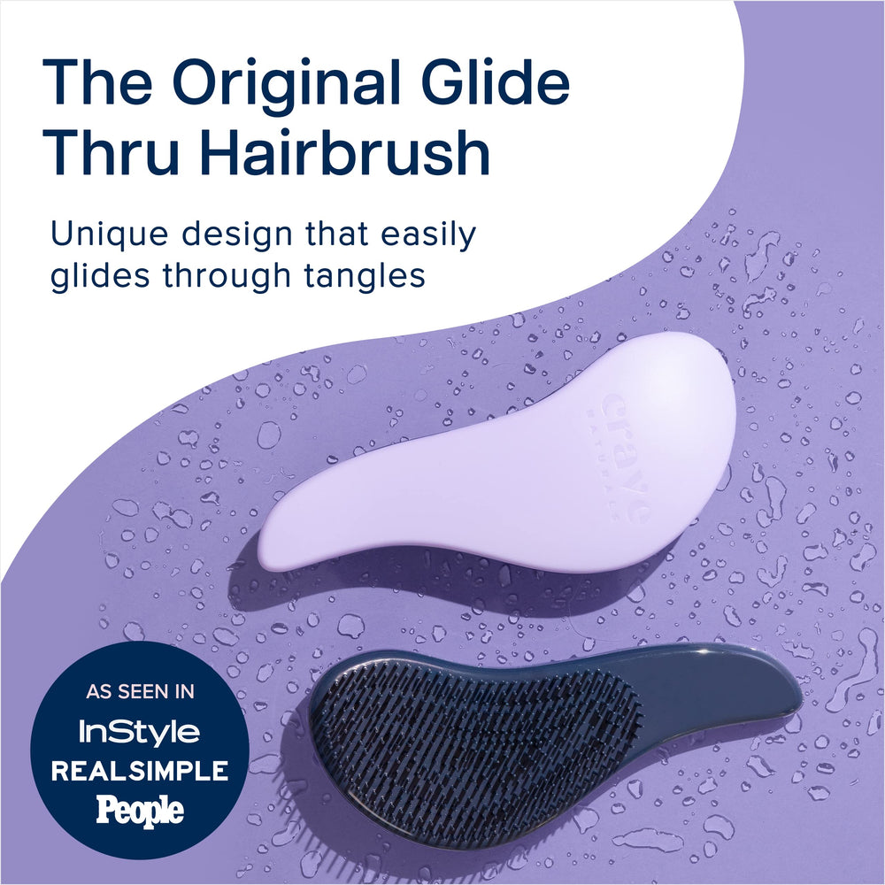 Crave Naturals Glide Thru side view compact detangler for travel