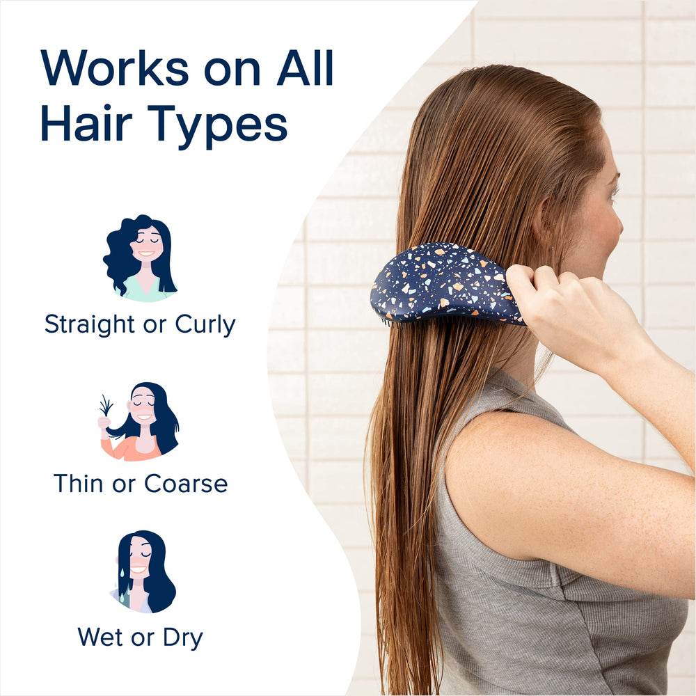 Crave Naturals Glide Thru brush used on wet hair with scalp massage