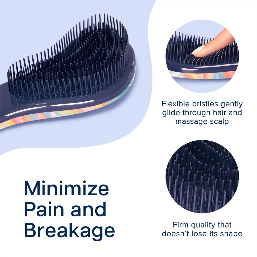 Crave Naturals Glide Thru Detangler Brush in hand enables easy grooming on the go