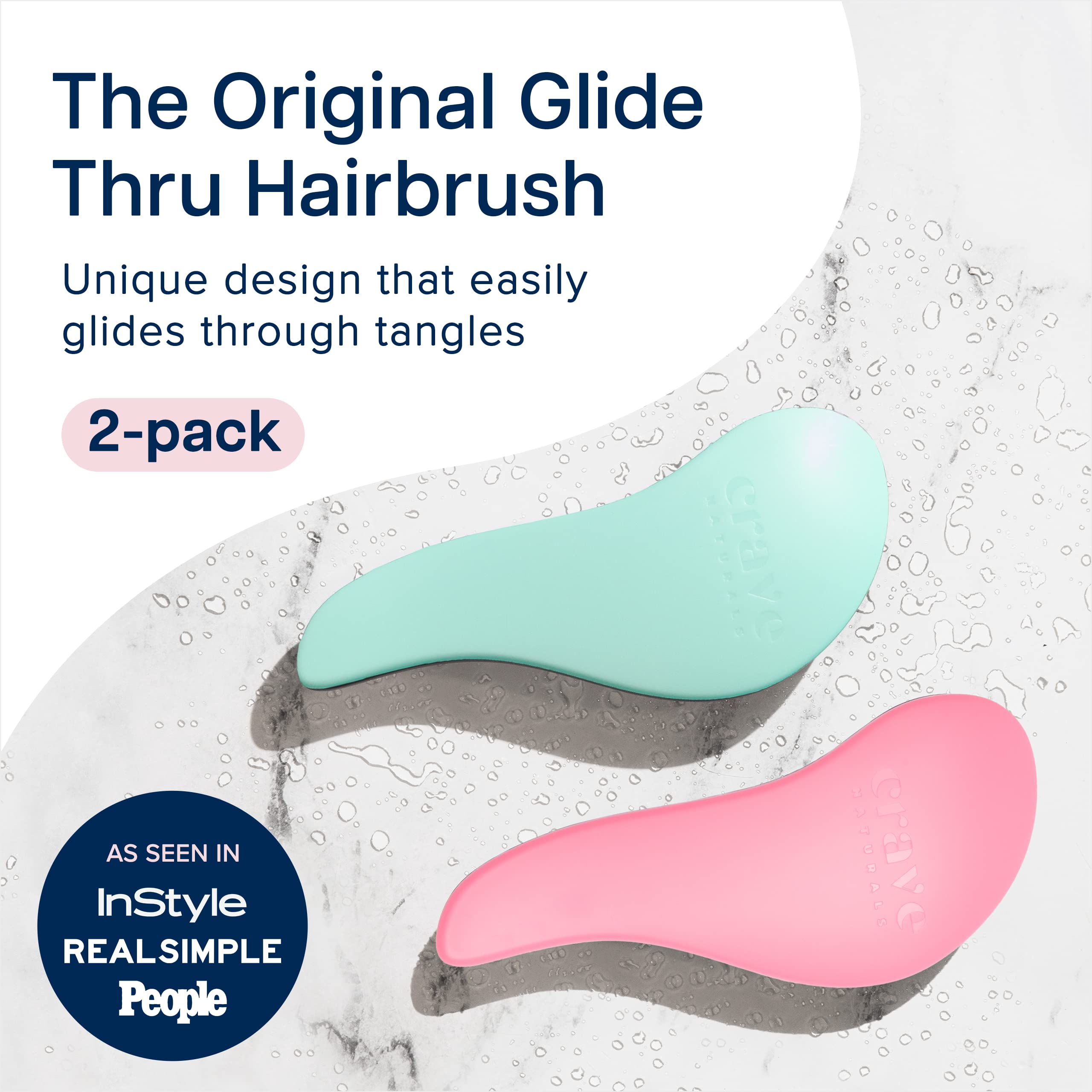Crave Naturals Glide Thru Pack 2 bristles closeup showing flexible bristles for gentle brushing