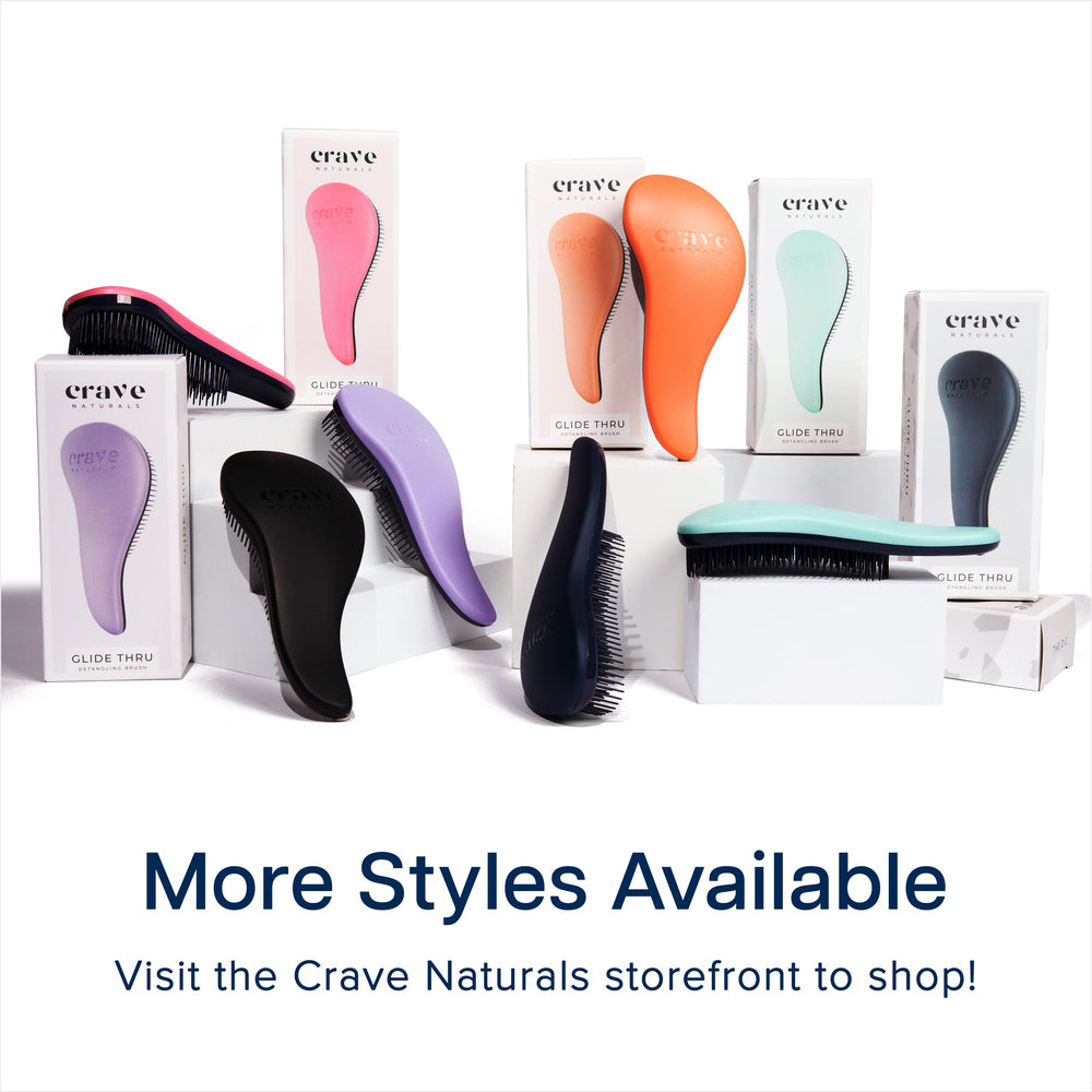 Crave Naturals Glide Thru Pack 2 soft flexible bristles reduce tugging