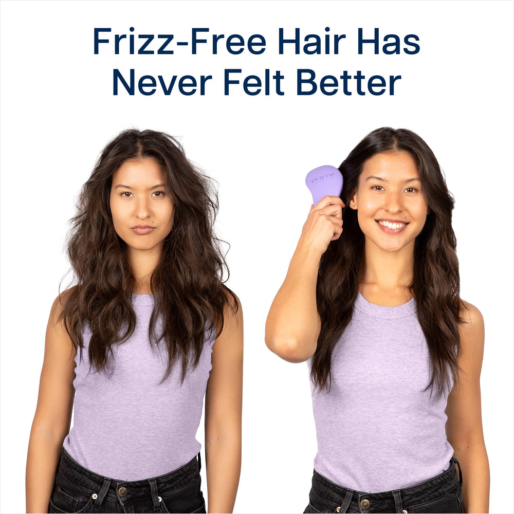 Crave Naturals Glide Thru brush provides a soothing scalp massage during use.