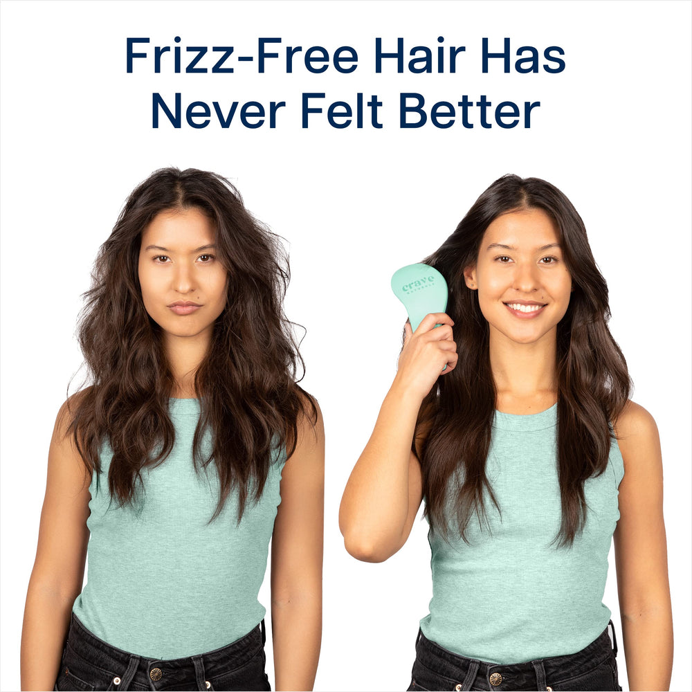 Crave Naturals Glide Thru close-up bristles show flexible tips for gentle detangling.