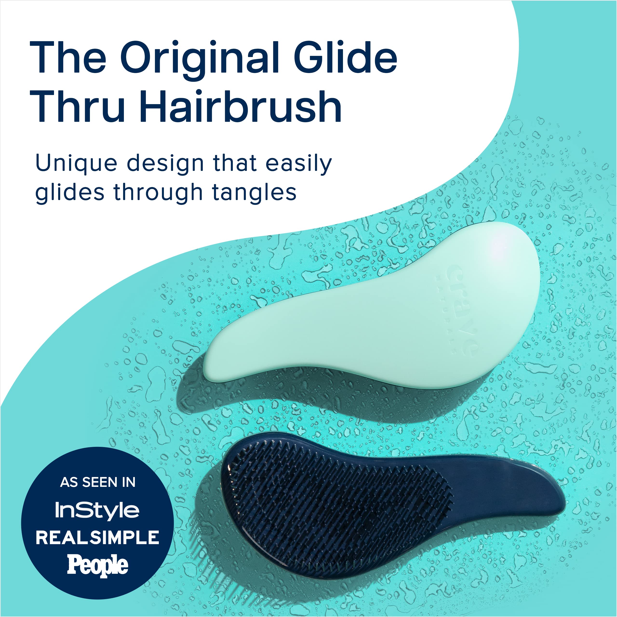 Crave Naturals Glide Thru brush detangles dry hair gently for smoother brushing.