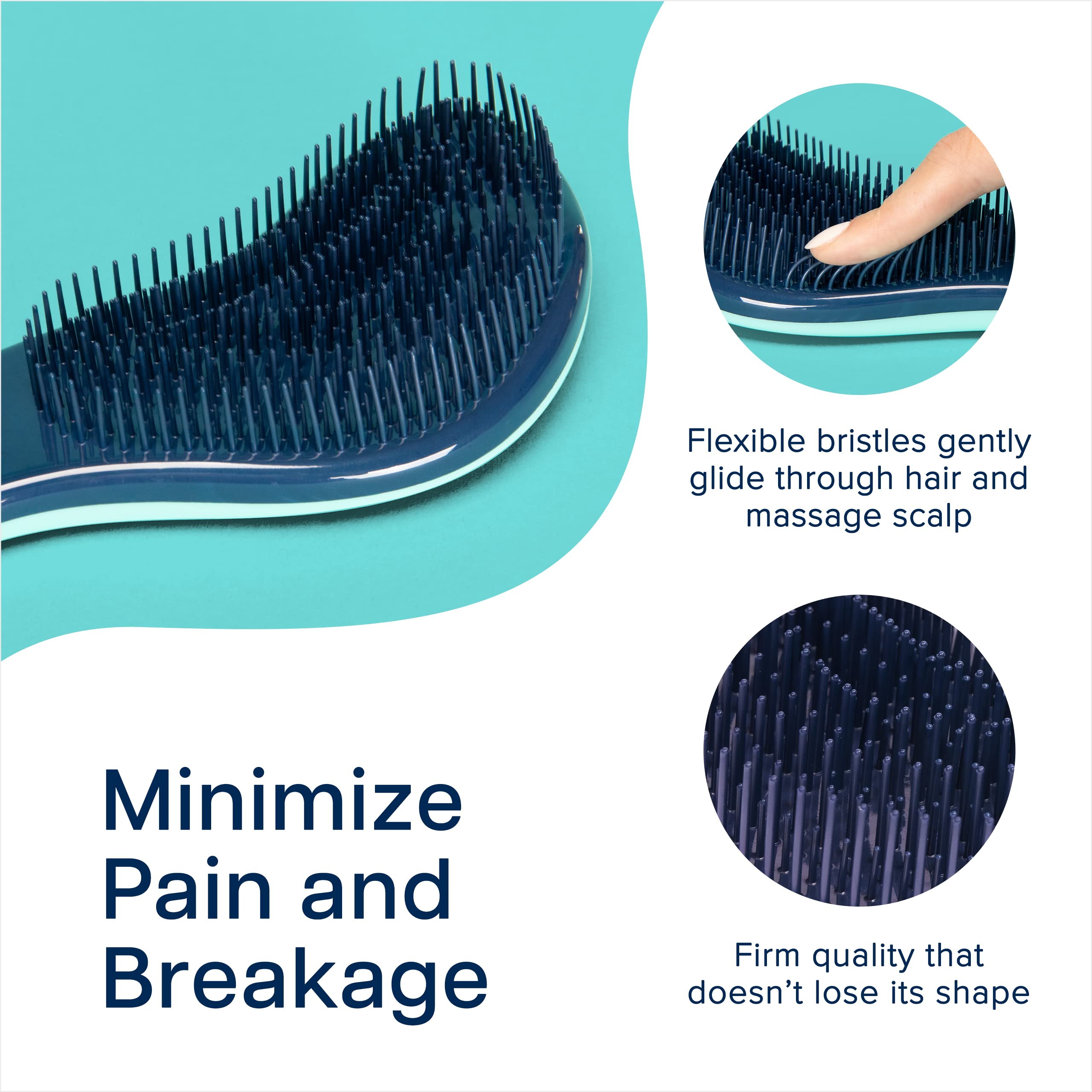 Crave Naturals Glide Thru Detangling Brush with flexible bristles for easy strand separation.