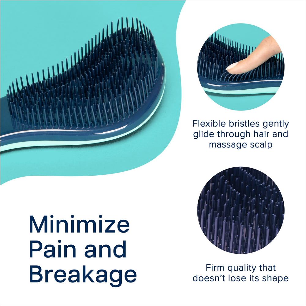 Crave Naturals Glide Thru Detangling Brush with flexible bristles for easy strand separation.