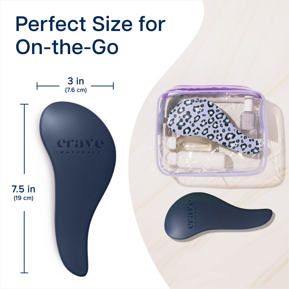 Crave Naturals Glide Thru detangling brush navy-blue color option for daily styling