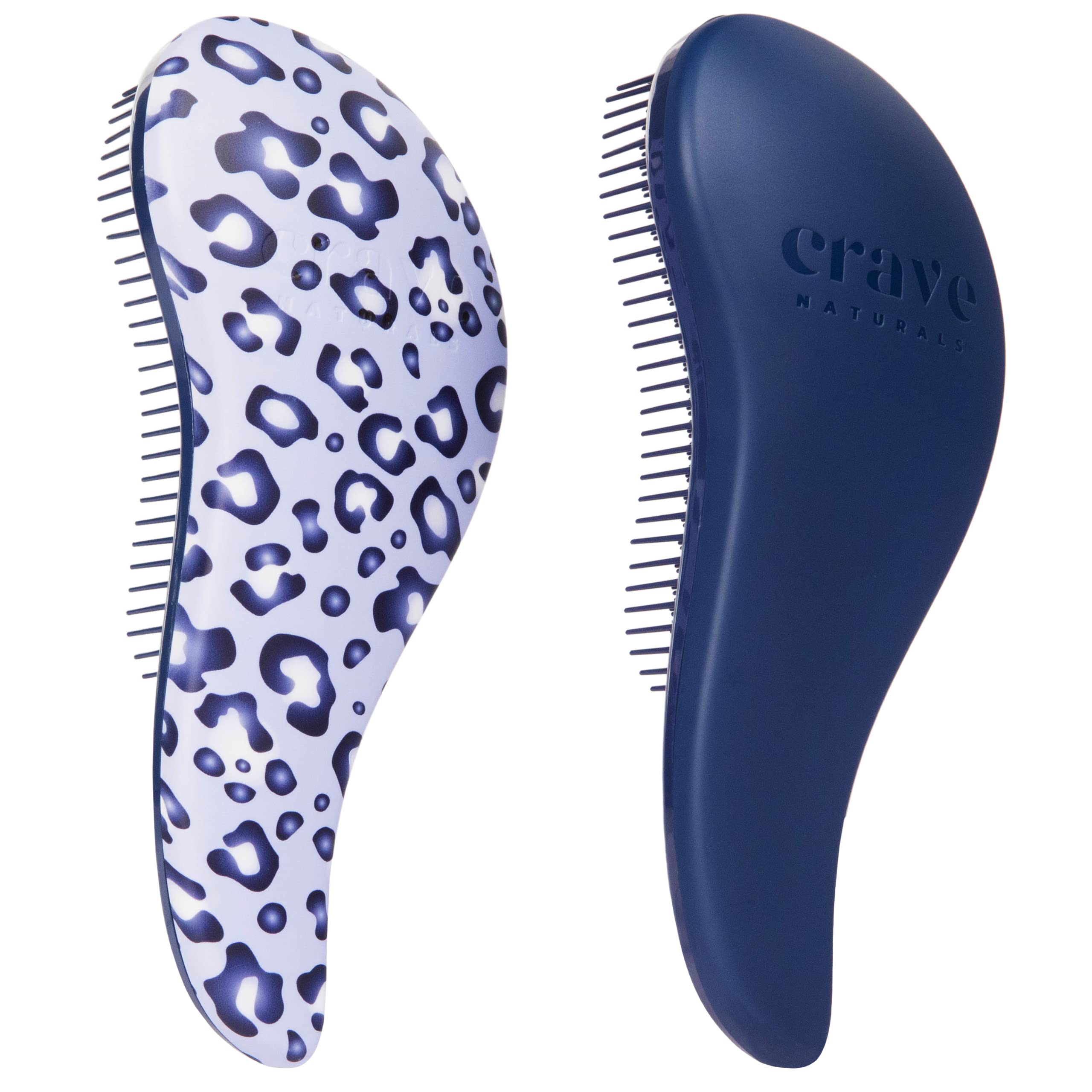 Crave Naturals Glide Thru detangling brush pack-2 front view for easy detangling